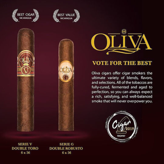Oliva Serie G Dublu Robusto Țigări de foi Nicaragua 1buc 165mm