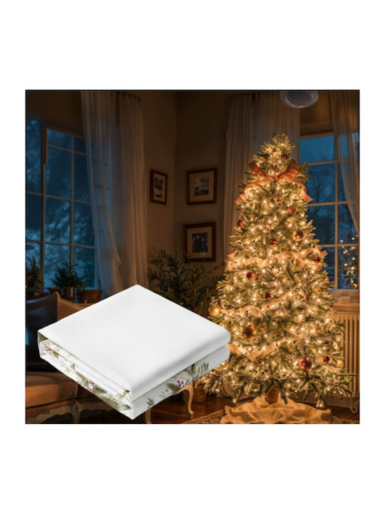 Weihnachtlich Tischtuch Weiß L220xB140cm.