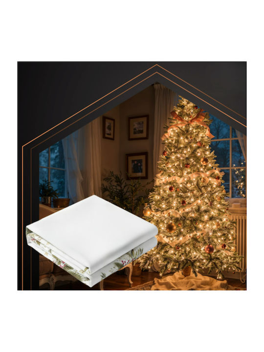 Weihnachtlich Tischtuch Weiß L220xB140cm.
