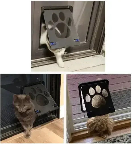 Pet Screen Πόρτα Σκύλου σε Γκρι Χρώμα 24 x 29εκ.