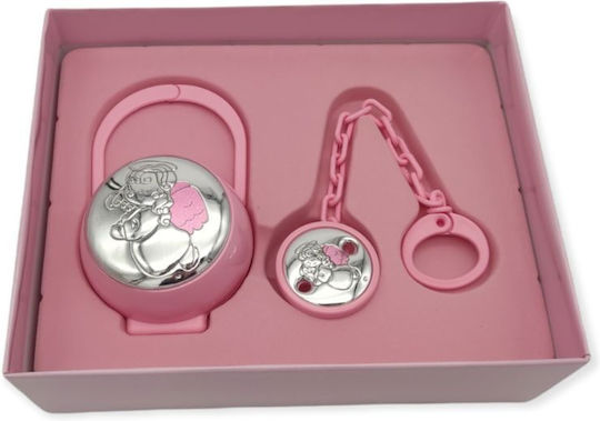 Prince Silvero Decorative Pacifier Holder made of Silver 2pcs