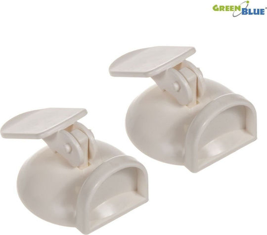 Green Blue Door Safety Lock with Sticker made of Plastic in White Color 2pcs
