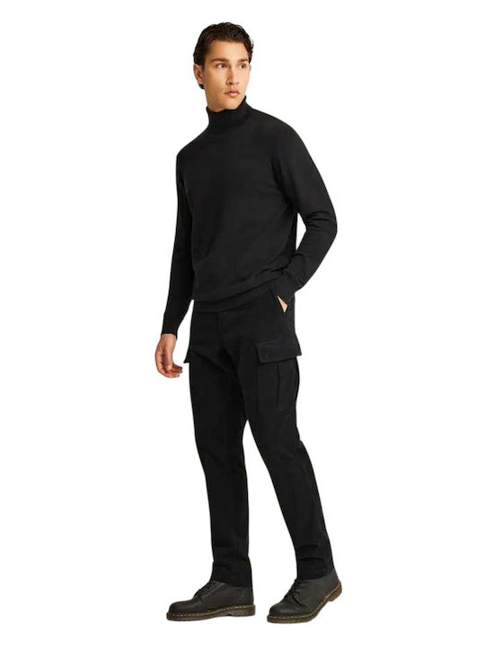 Langarm Herrenbluse Schwarz