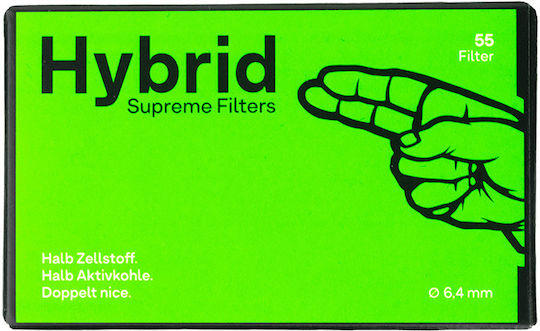 Hybrid Filters Vată pentru țigări Carbon activat 6.4mm 55x1buc