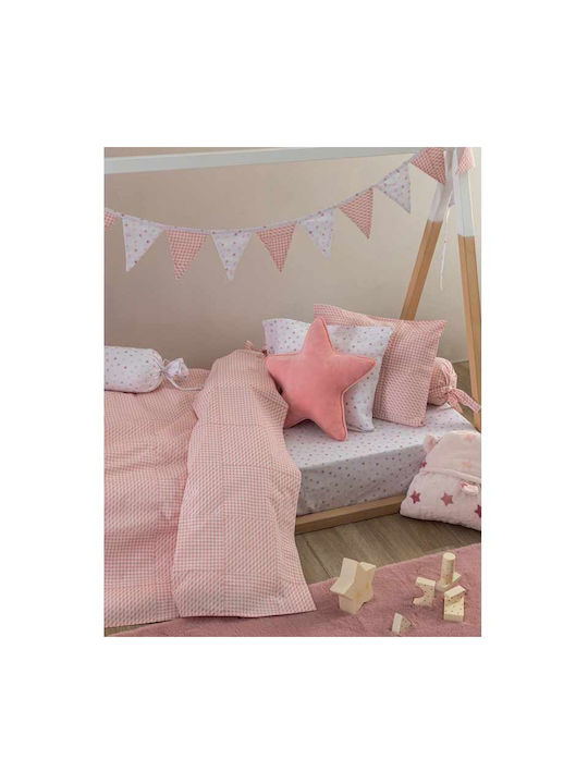 Palamaiki Σεντόνι Μονό με Λάστιχο Βαμβακερό BB101 Rose 110x200cm