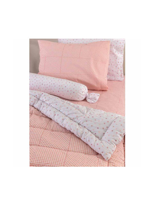Palamaiki Sheet Single with Elastic Band Cotton BB100 Rose 110x200cm