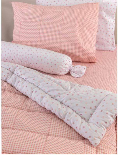 Palamaiki Чаршаф Единично с Ластик Памук BB100 Rose 110x200см