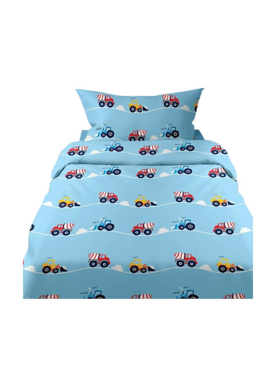 Sunshine Sheet Set Single Cotton Feelings 34 Blue 165x270cm 3pcs