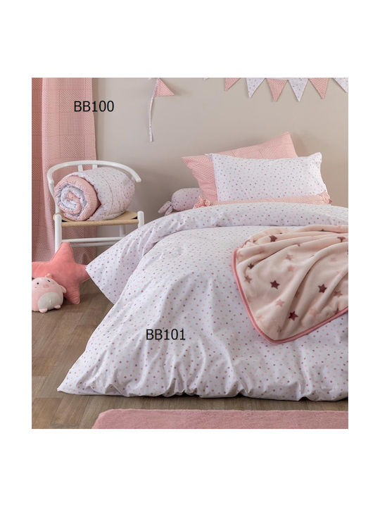 Palamaiki Σεντόνι Μονό Βαμβακερό BB100 Rose 170x260cm