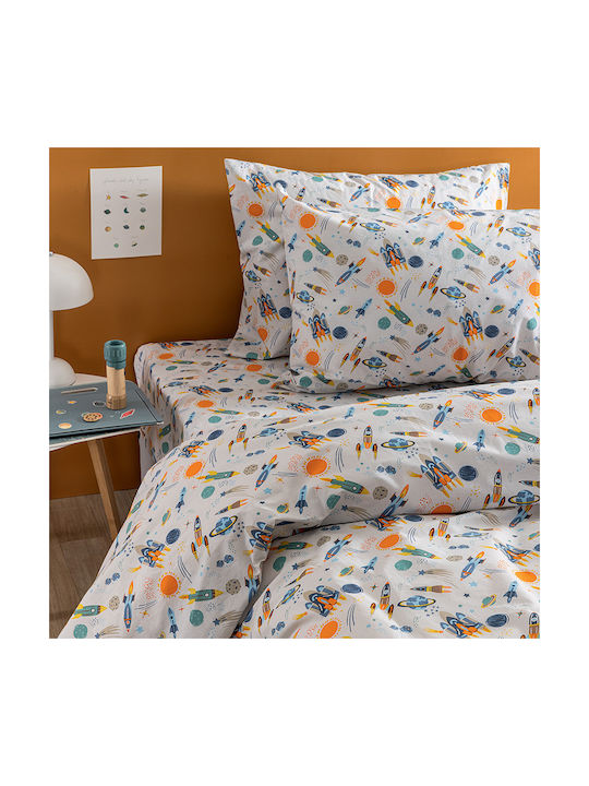 Palamaiki Sheet Set Single with Elastic Band Cotton MK770 110x200cm 3pcs