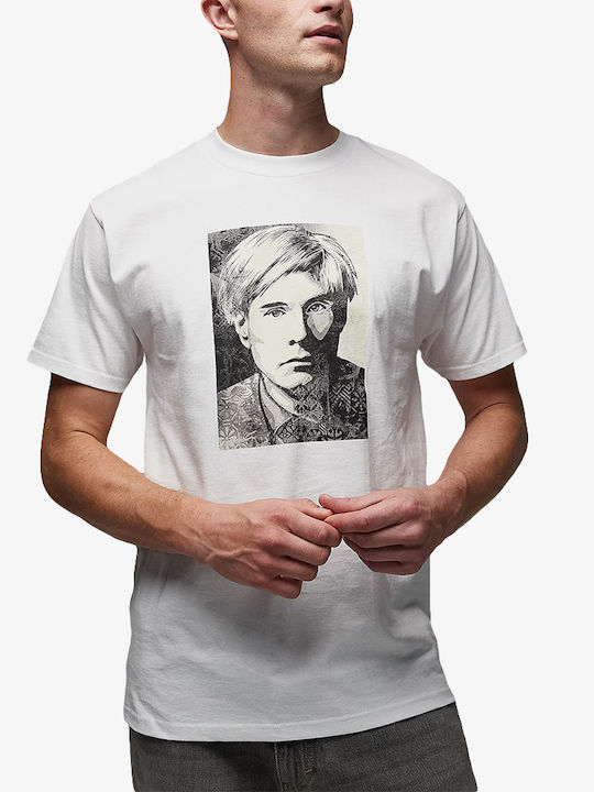 Herrenblusen Kurzarm T-Shirt Weiß