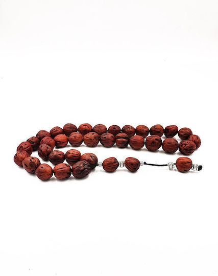 Scented Nutmeg Worry Beads with 33 Beads Red