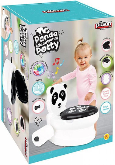 Pilsan Γιο Γιο Λεκάνη Panda με Μουσική, Ήχους & Καπάκι Μαύρο έως 25kg