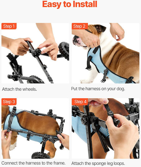 Vevor Dog Carrying Light Blue Stroller for 15kg Pets