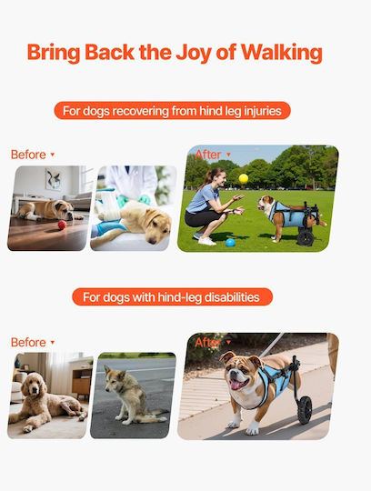 Vevor Dog Carrying Light Blue Stroller for 15kg Pets