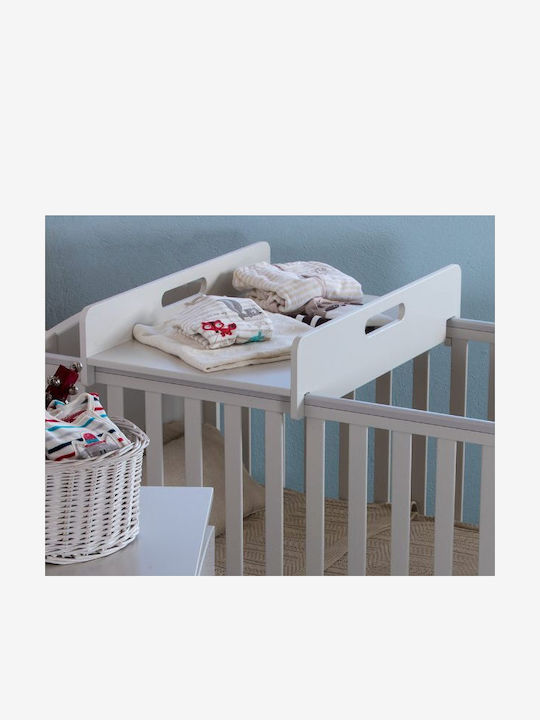 Casababy Σκληρή Αλλαξιέρα Smart από Ξύλο White για Κρεβάτι 44x82cm