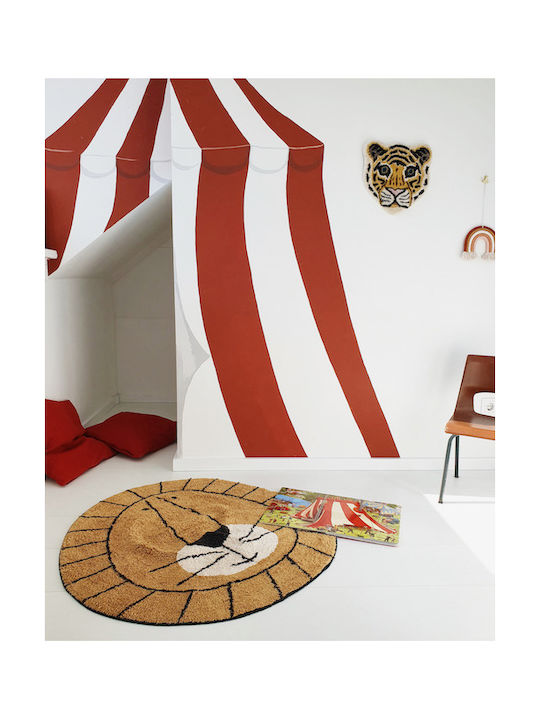 Tapis Petit Lion Детско килимче Кафяв Кръгло с диаметър 100см