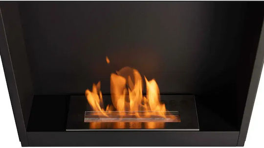 Tagu Indoor Wall Mounted Bioethanol Fireplace Black 60x15x50.3cm