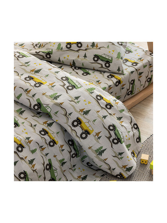 Palamaiki Set Kids Duvet Cover Single with Pillowcase Cotton White 160x240cm
