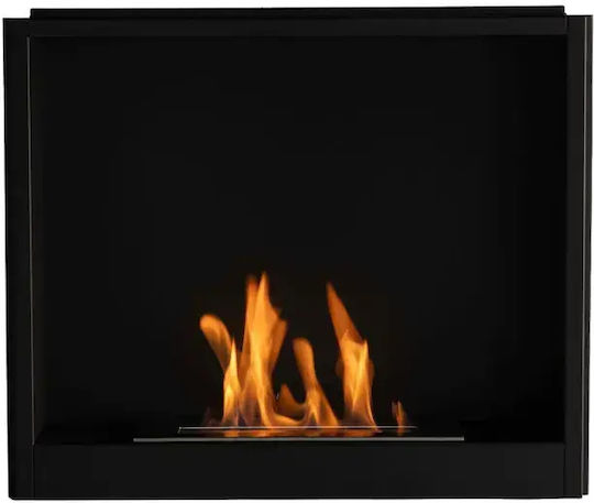 Tagu Indoor Wall Mounted Bioethanol Fireplace Black 60x15x50.3cm