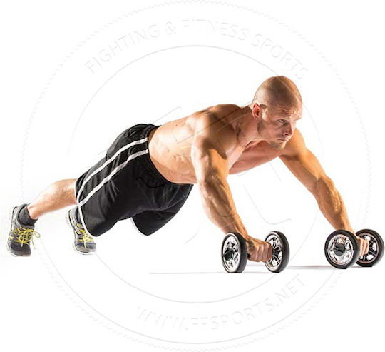 Gymstick Ab Powerwheelz 15013 Ρόδα Κοιλιακών Μαύρη με Λάστιχα