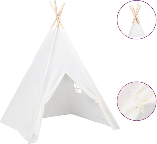 vidaXL Σκήνη Teepee Peach Skin Γκρι με Σάκο