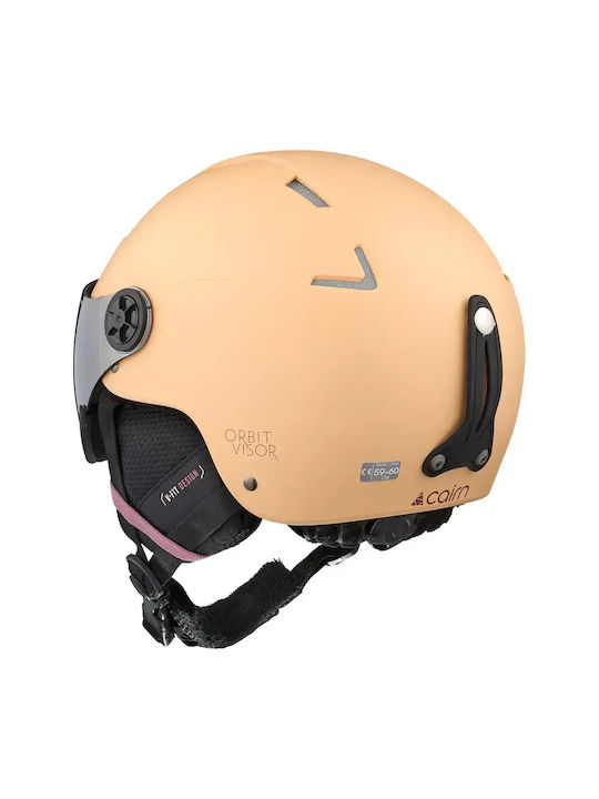 Cairn Orbit Visor Mat Herren Ski & Snowboard Helm in Orange Farbe