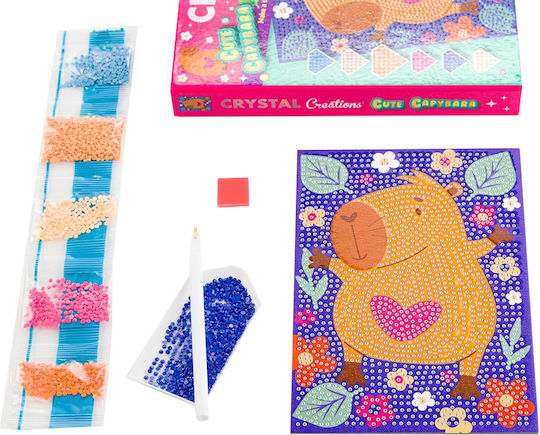 Книга за оцветяване по номера Crystal Creations Mini Cute Capybara