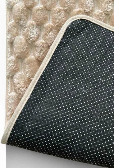 SpitiBazaar Σετ Πατάκια Μπάνιου SD-3963 Μπεζ 2τμχ