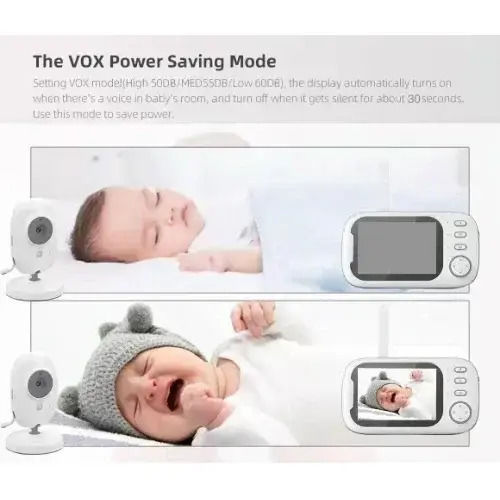 VB603 Pro 2024 Wireless Baby Monitor with Camera & Screen 3.5" , Two-way Communication & Lullabies