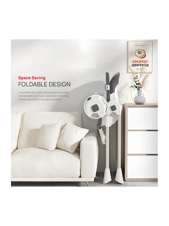 Scaun Înalt De Masă Bebe Pliabil Cu Înălțime Reglabilă Gri
