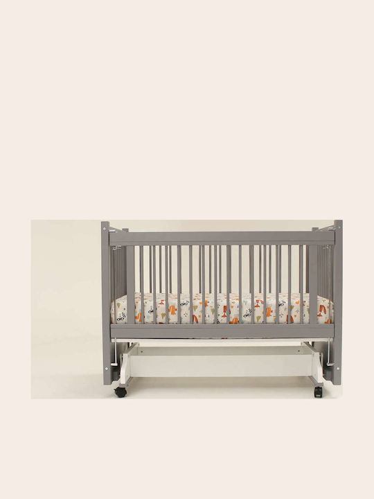 Hanah Home Babybett Grau mit Matratze 68x127cm