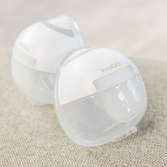 innoGio Giomum Line Discreet Double Φορητό Διπλό Θήλαστρο Μπαταρίας Χωρίς BPA Λευκό
