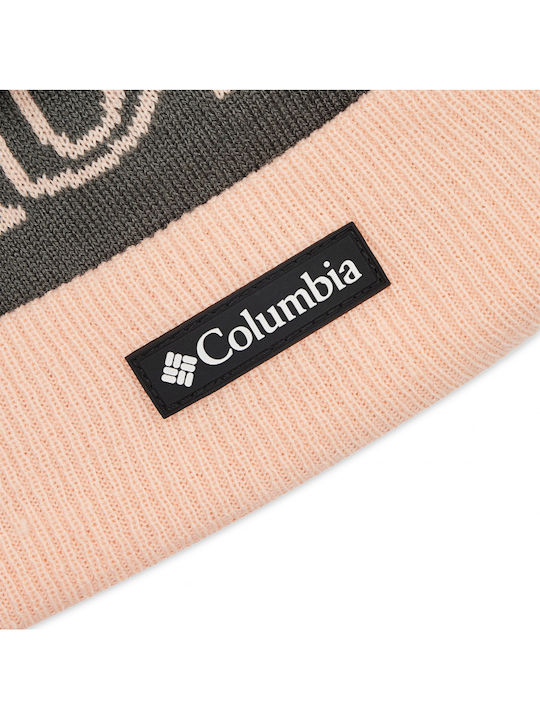 Pom Pom Beanie Unisex Fleece Beanie Knitted in Pink color