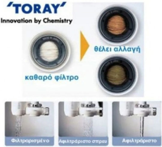 Toray MK307 Faucet Water Filter Activated Carbon / Hollow Fiber Membranes 0.1 μm