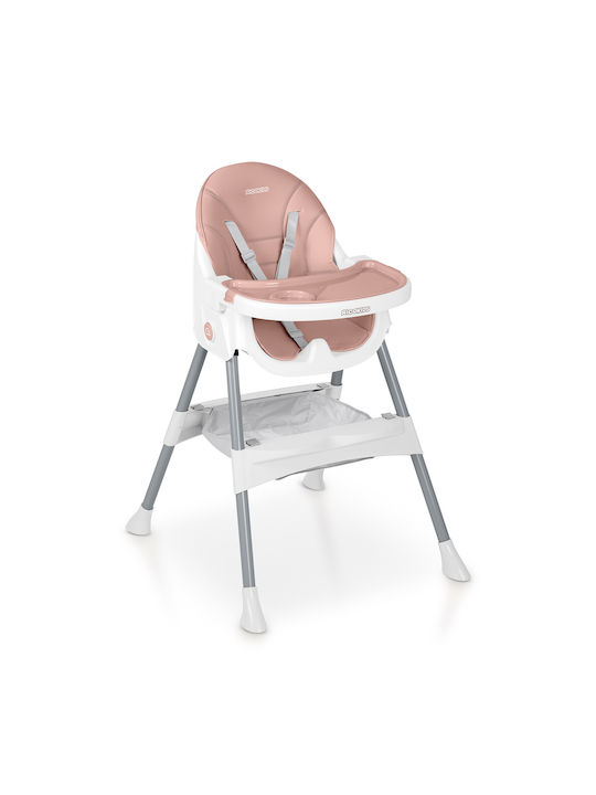 Ricokids Mani Baby Hochstuhl 3 in 1 Mit Höhenverstellbar Rosa