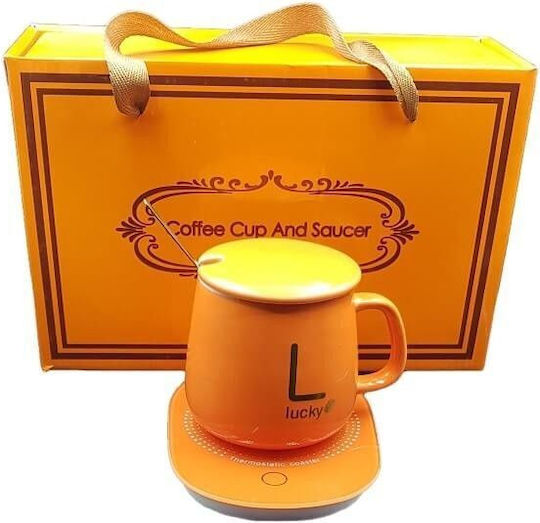 Keramiktasse mit beheizbarem Sockel Lucky Orange