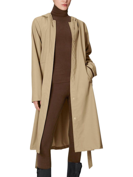 Aline Longer Women's Short Lifestyle Jacket Waterproof for Winter Beige