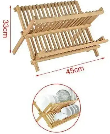 Wooden Brown Sink Strainer 45x33cm