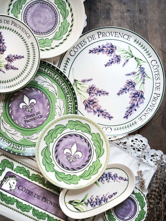 Hermia Plate Desert Ceramic Multicolour with Diameter 19cm 6pcs