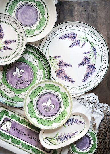 Hermia Plate Desert Ceramic Multicolour with Diameter 19cm 6pcs
