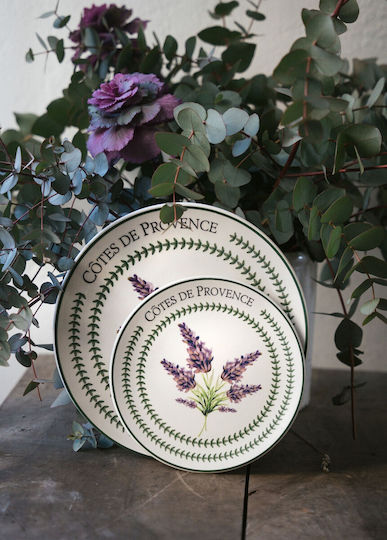 Hermia Plate Desert Ceramic Multicolour with Diameter 19cm 6pcs