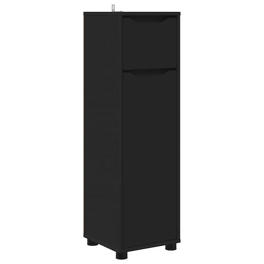 vidaXL 888738 Bathroom Floor Column 30.5x30x101cm Black