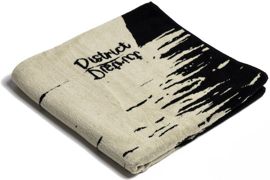 District75 Beach Towel Cotton Black 160x80cm.
