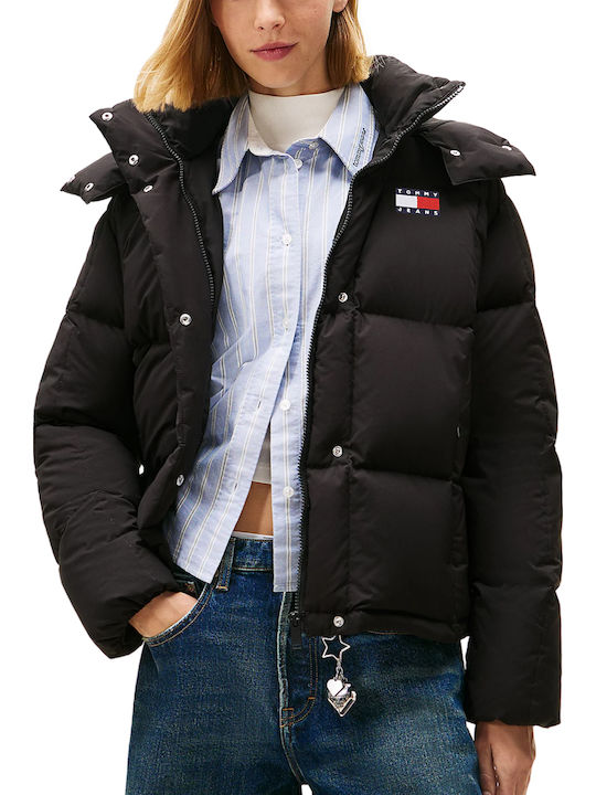 Alaska Kurz Damen Puffer Jacke Wasserdicht für Winter Black