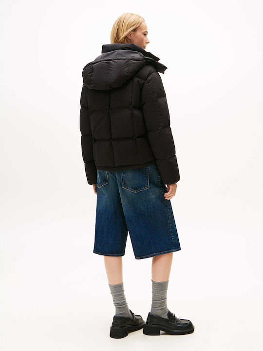 Alaska Kurz Damen Puffer Jacke Wasserdicht für Winter Black
