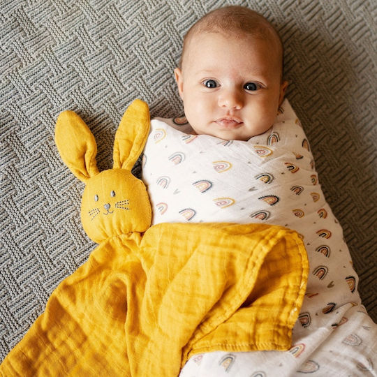 Petite & Mars Пелена за бебе Hugo Bunny Orange