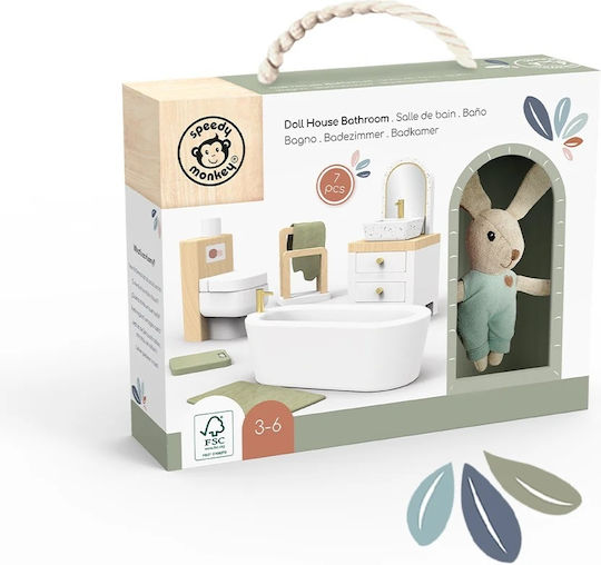Speedy Monkey Λουτρό Furniture for Dollhouse