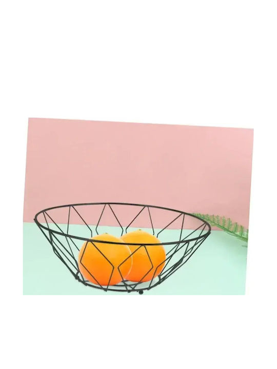 Tpster Φρουτιέρα Μεταλλική Μαύρη 26x26x10εκ.