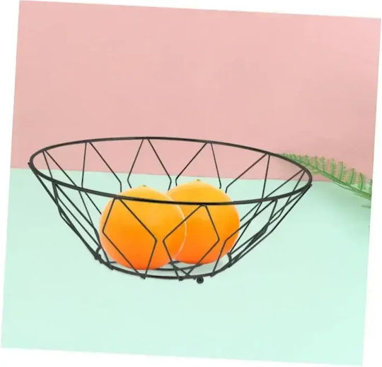 Tpster Fruit Bowl Metallic Black 26x26x10cm